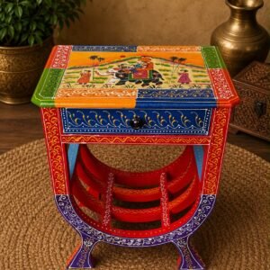 Hand painted single rack U stool