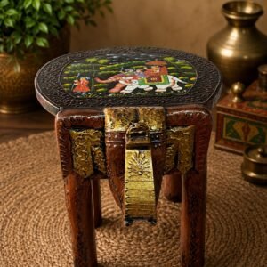 Handpainted elephant stool
